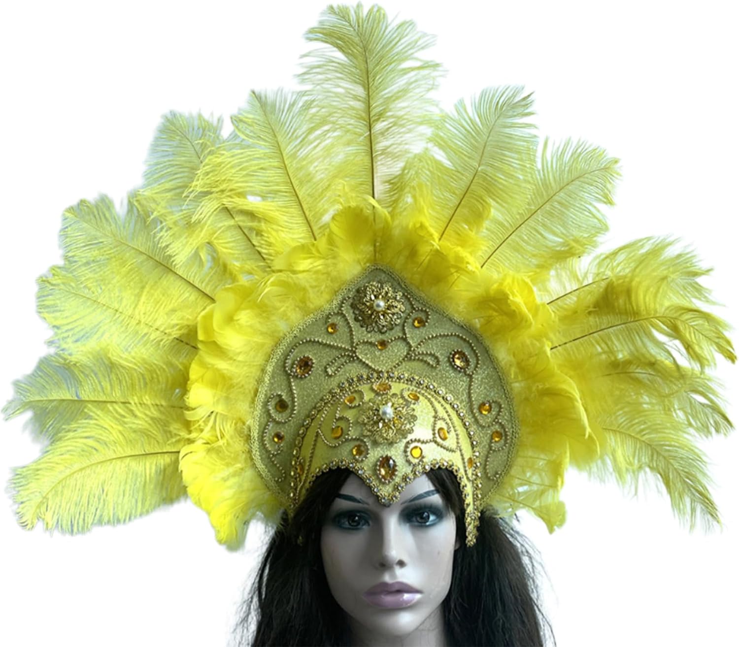 Feathered Hairband Festival Costume Props Headband Headdress Carnivals Party Celebration Dance Accessory