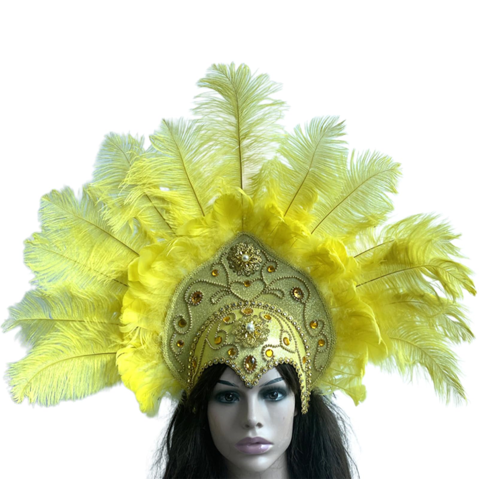 [Uitndvyte] Accessori per feste di carnevale Mardi Grass Festival Fascia in piuma per danza del ventre anni '20