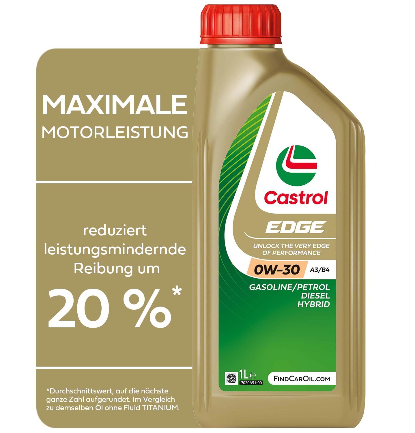 Castrol EDGE 0W-30 A3/B4 Motoröl, 1L