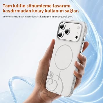 URUCHI [Deforme Olmaz] Mat iPhone 17 Pro Max Manyetik Kılıf, Lacivert, Telefon Kılıfı, N52 Mıknatısla Güçlü Tutuş, Kablosuz Şarj Uyumlu, Darbe Emici Köşeler, Yükseltilmiş Kamera Çerçevesi