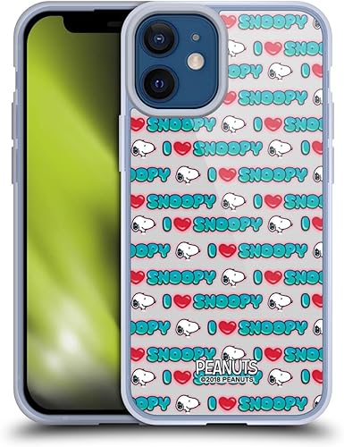 Vista 28 de Head Case Designs Funda de gel suave con licencia oficial de Peanuts I Love Pattern Snoopy Boardwalk Airbrush compatible con Apple iPhone 15