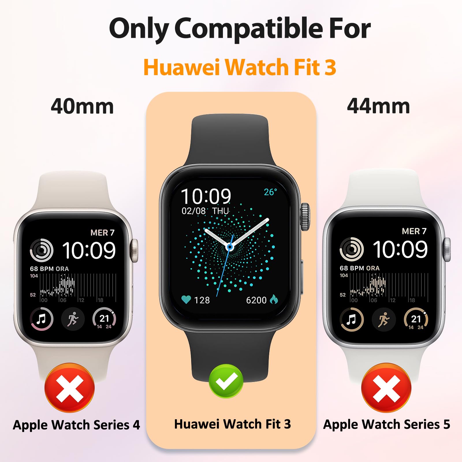 Image secondaire de Verre Trempé 3D pour Huawei Watch Fit 3 - Protection Écran Anti-Rayures