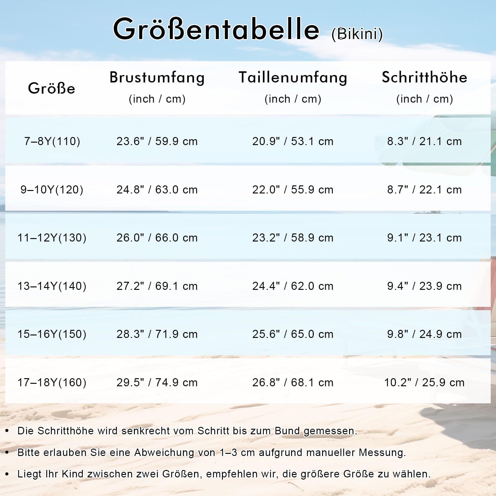 ADUDVLO Bikini Mädchen mit verstellbaren Trägern 2-teiliges Bikini Teenager Mädchen Badeanzug für Mädchen 7–18 Jahre - 4