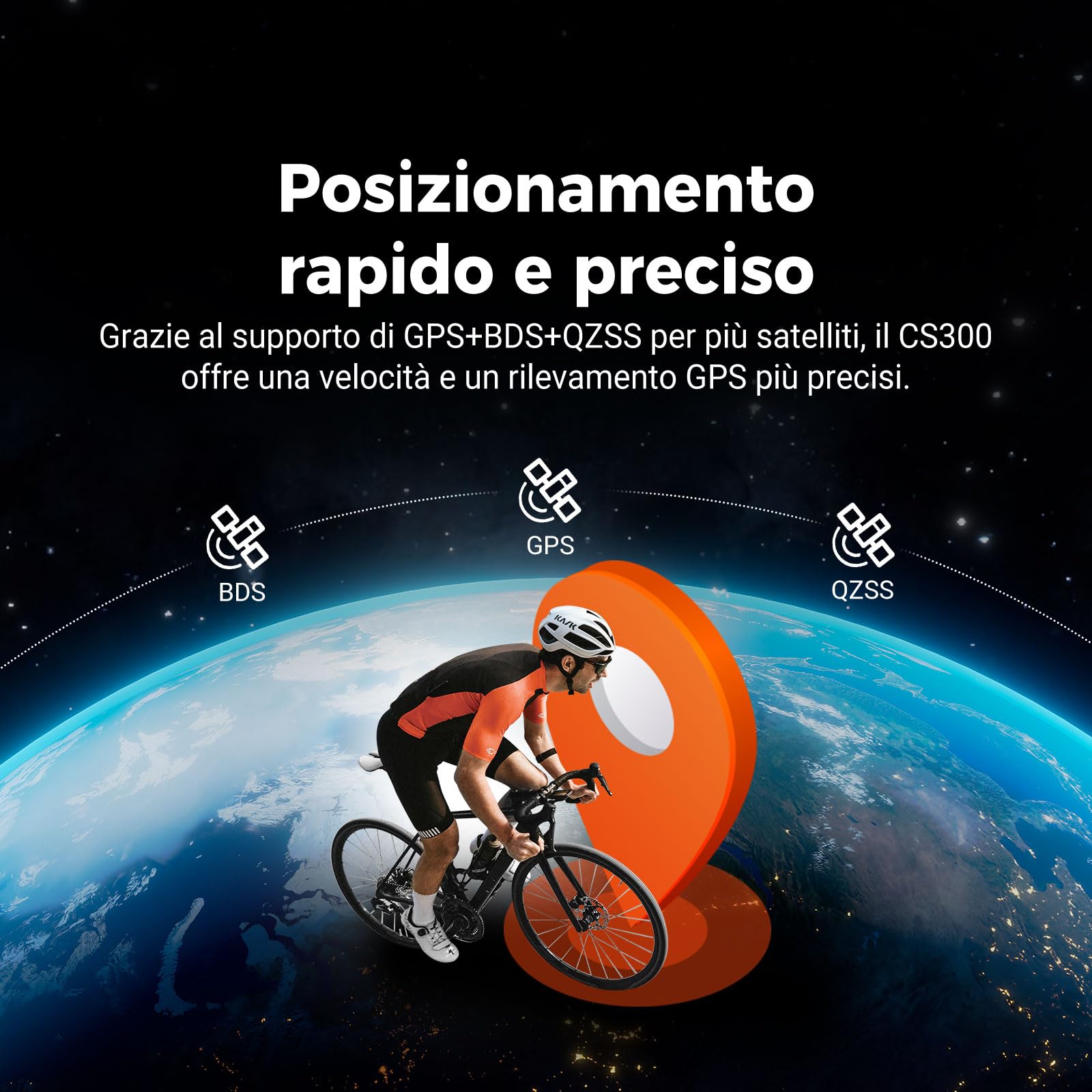 COOSPO CS300 Ciclocomputer GPS Senza Fili Display 2,6" Retroilluminazione Automatica,Bluetooth5.0 ANT+ Contachilometri bici senza fili Personalizzazione del display e lunga durata della batteria 40H