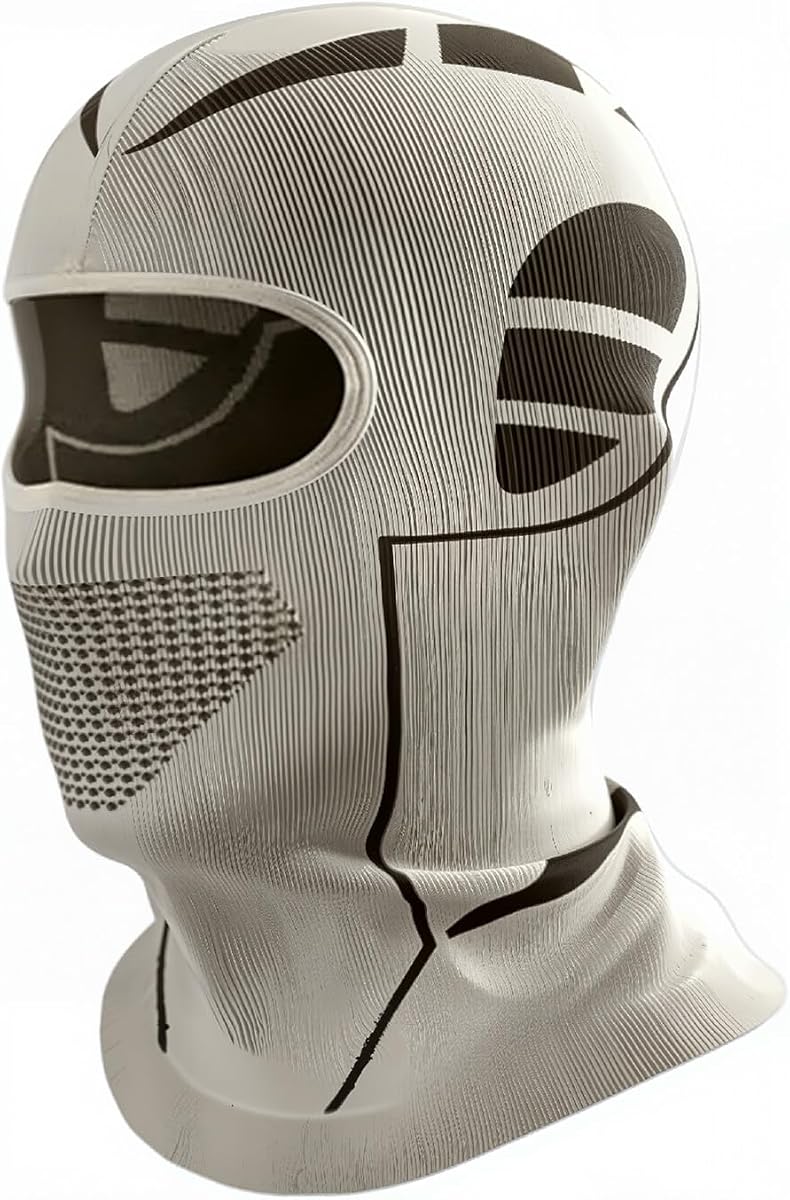 Máscara de esquí y motocicleta estilo Mech, pasamontañas resistente al viento, cara completa con orificios de ventilación, apto para casco, unisex para esquiar y montar a caballo