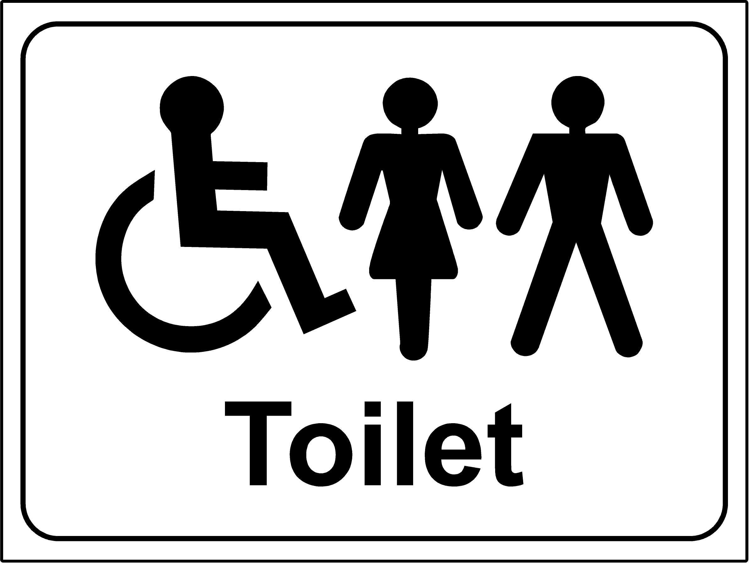 Kpcm Display Ltd Men's Multi Use Fe And Disabled Toilet Sign - 1.2Mm Rigid Plastic 150Mm X 100Mm