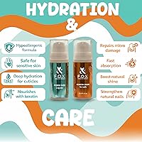 Vista 4 de F.O.X Kit de cuidado de uñas de queratina, fortalecedor profesional y sistema de brillo de uñas, restaura la suavidad y brillo natural de las uñas