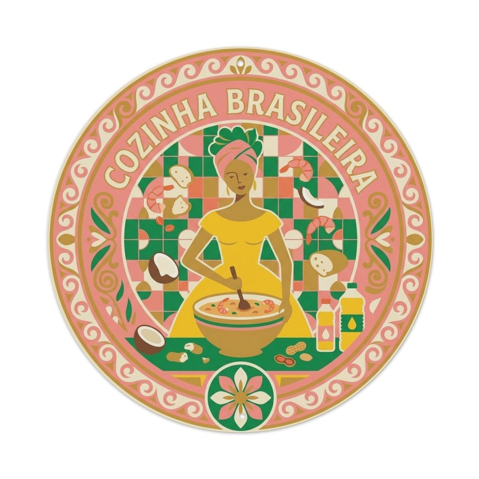 Brazilian Cuisine Vatapa Culinary Travel Food Metal Tin Sign