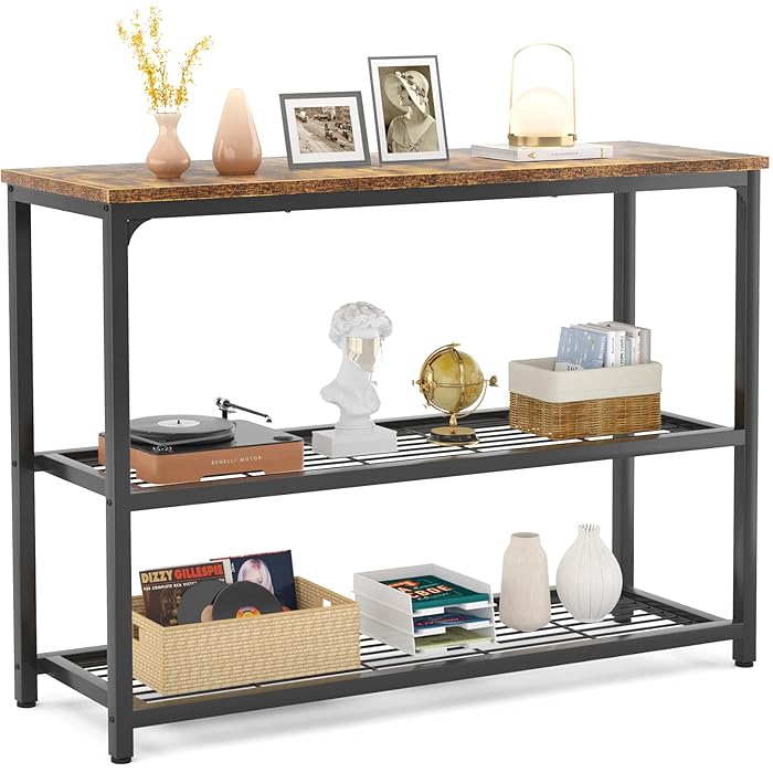 Buy Ecoprsio Long Sofa Table, 47 Inch Console Table with Double Mesh