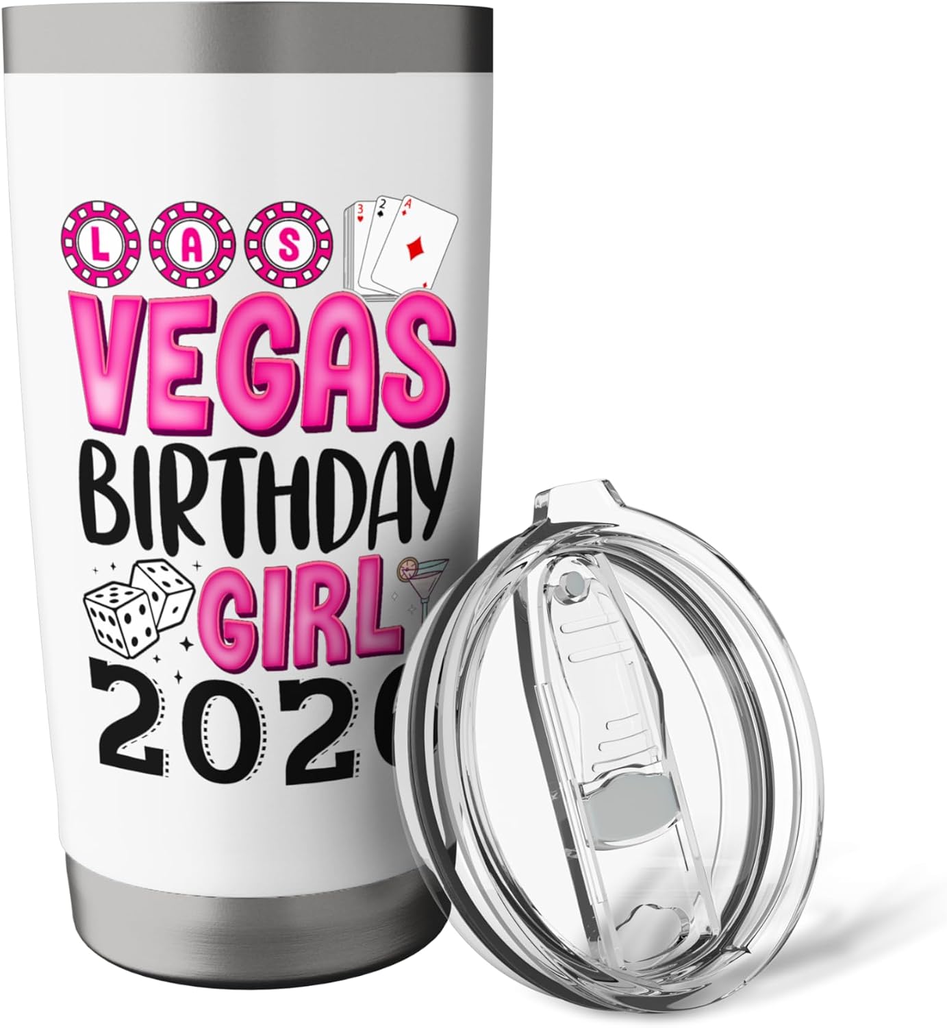 Vegas Birthday Girl 2026 Stainless Steel Insulated Tumbler image 5