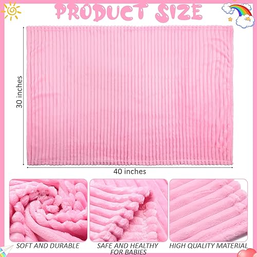 Miniatura 2 de Buryeah Manta de franela para bebé, 16 unidades, 30 x 40 pulgadas, suave y cálida manta para recién nacido, manta acogedora para bebé, manta mullida