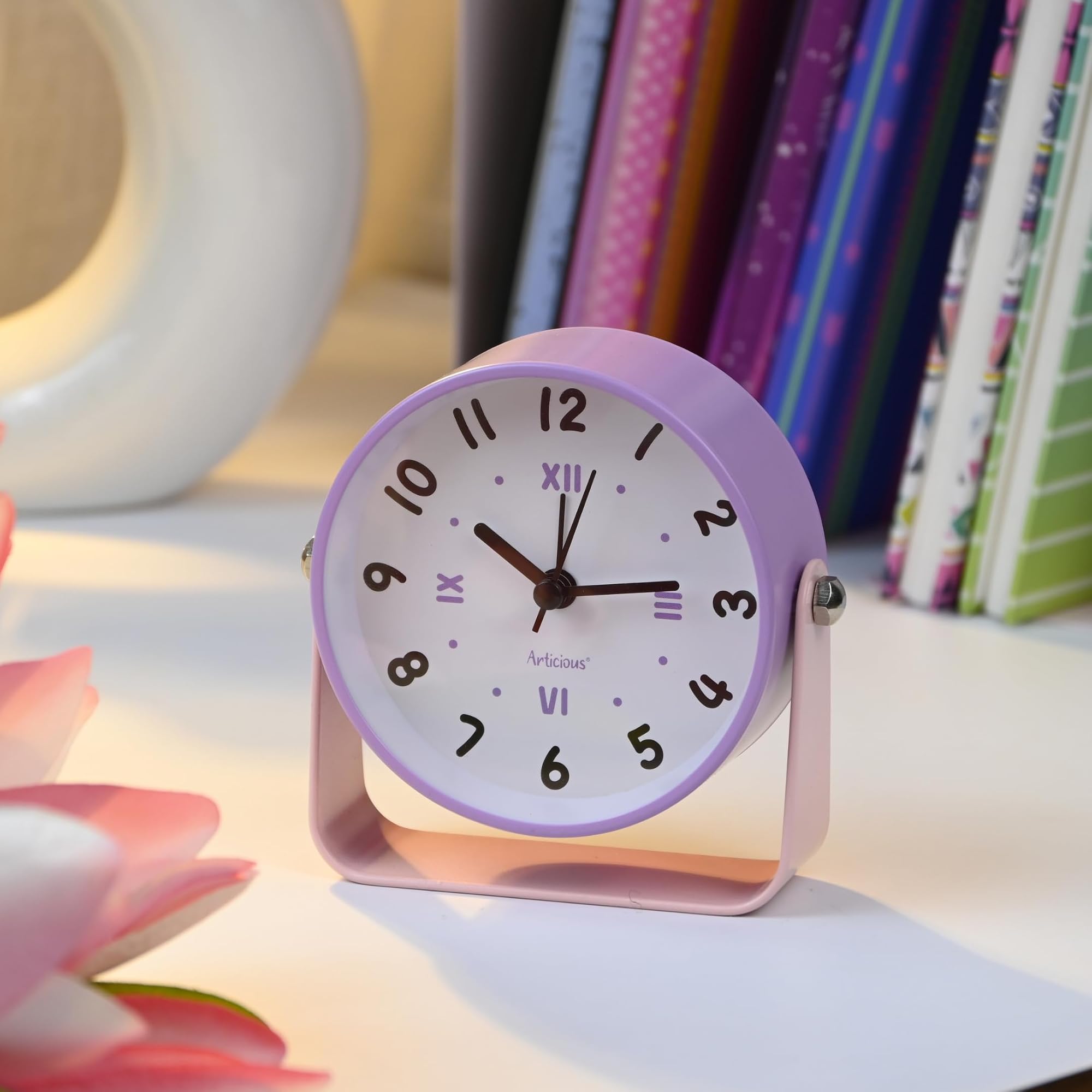 Aesthetic Analog Desk Clock for Study Table