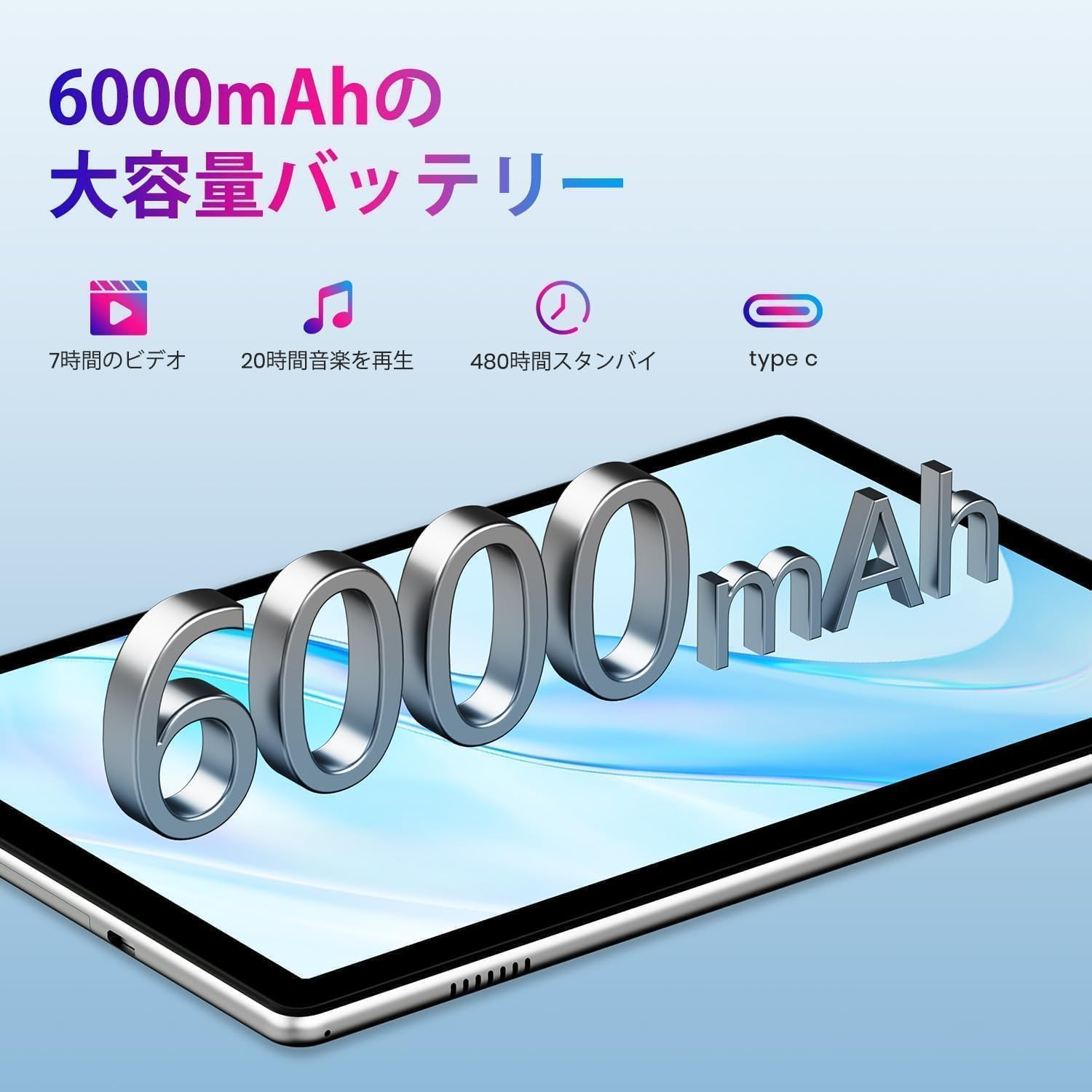 Amazon.co.jp: 【2026新登場 Android 16 タブレット 10インチ】20GB+