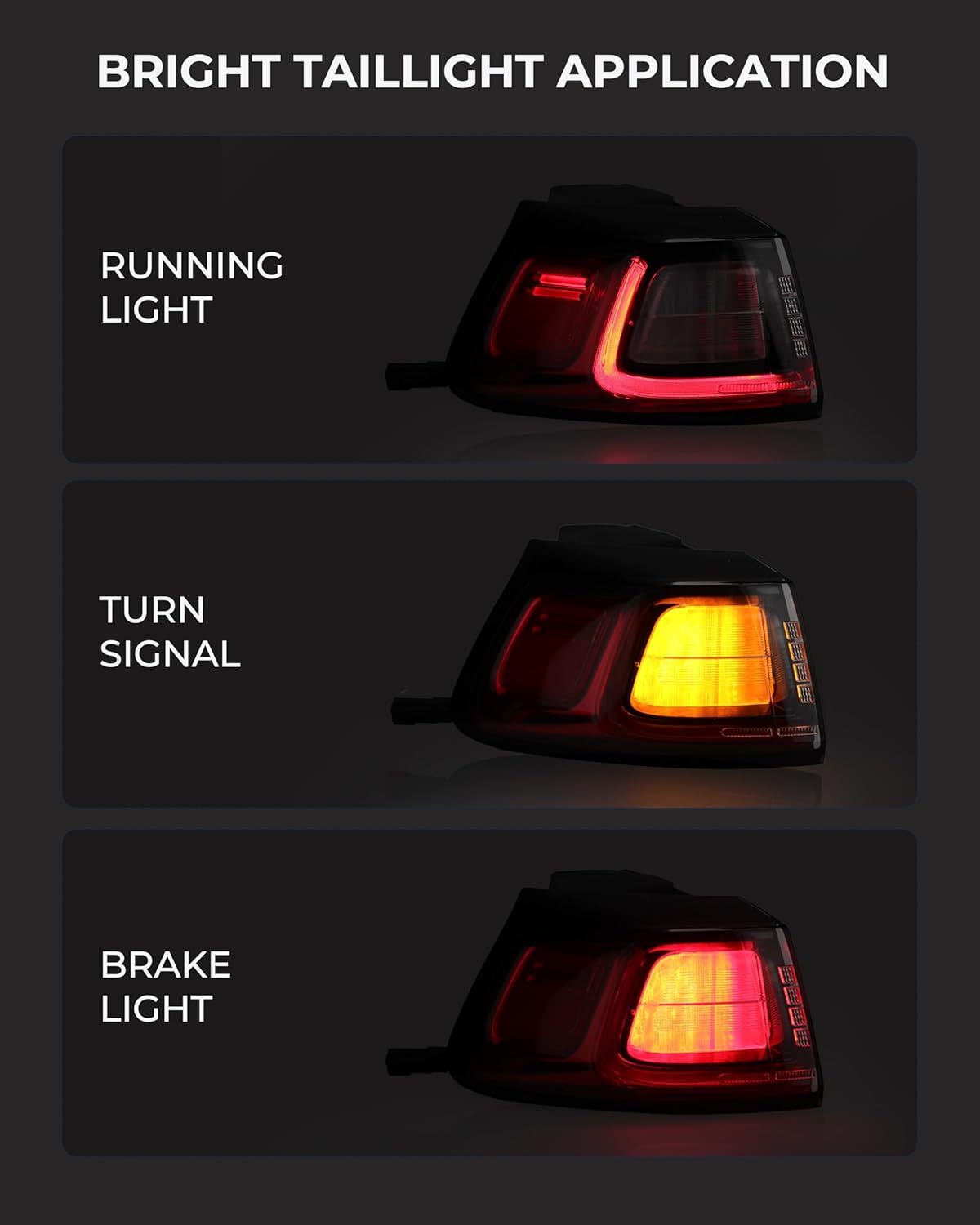 LED Tail Lights Compatible with 2019 2020 2021 2022 2023 Jeep Cherokee Outer Taillights Left Driver Side, OEM: CH2804119 68275959AF