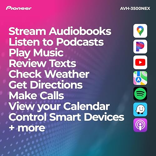 Miniatura 6 de Pioneer AVH-3500NEX 7" Motorized Touchscreen, Single Din – Wired Apple CarPlay & Android Auto, Bluetooth, Backup Camera, HD Radio, SiriusXM, FLAC,