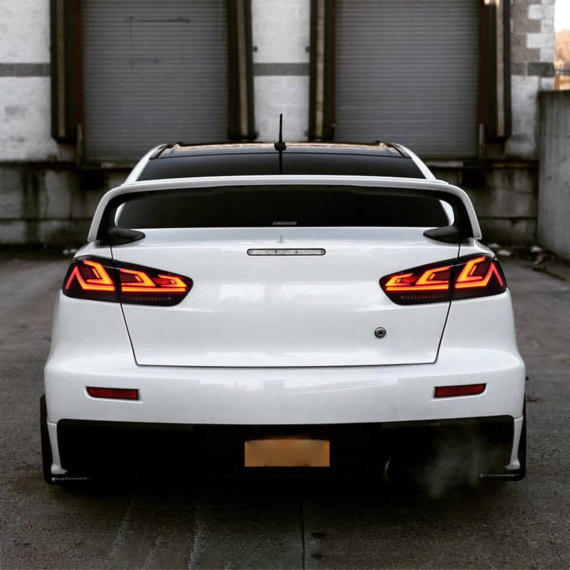 VLAND LED Smoked Tail Lights Assembly for [Mitsubishi Lancer EVO X