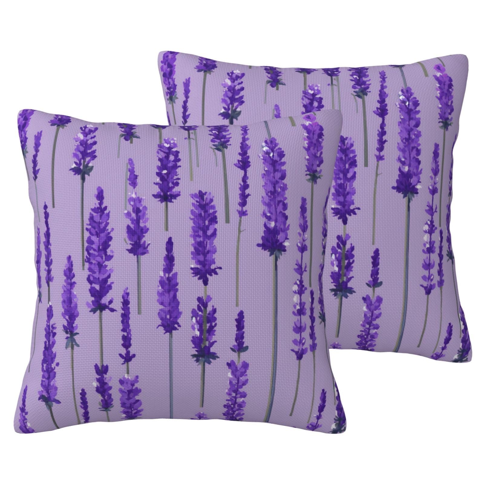Housses de coussin lavande EdWal pour rénover un canapé usé