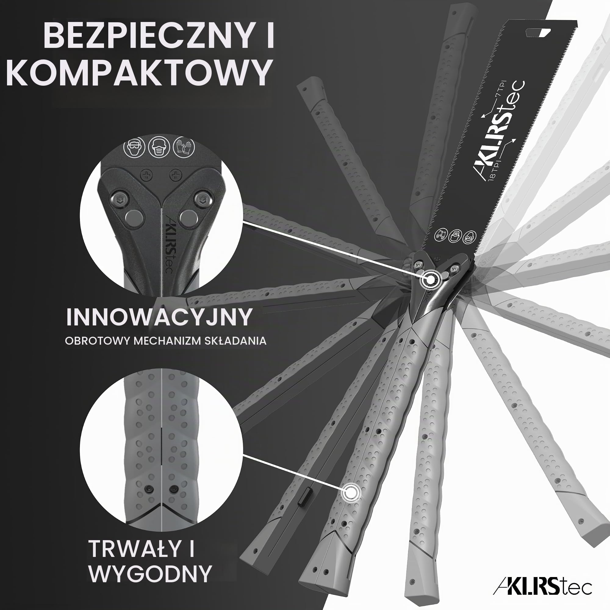 KLRStec PRO XL japońska piła – innowacyjna piła japońska o składanej konstrukcji