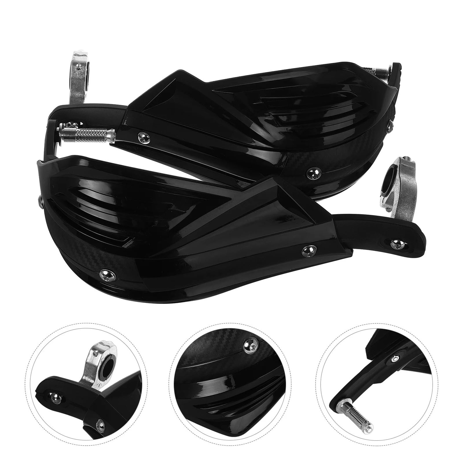 1 par de Protectores Manos Motocicleta plástico y Metal, protección contra el Viento los Impactos, Manillar Ajuste Universal