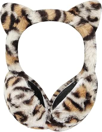 Casquette en polaire avec rabats d'oreilles - Beige/imprimé léopard