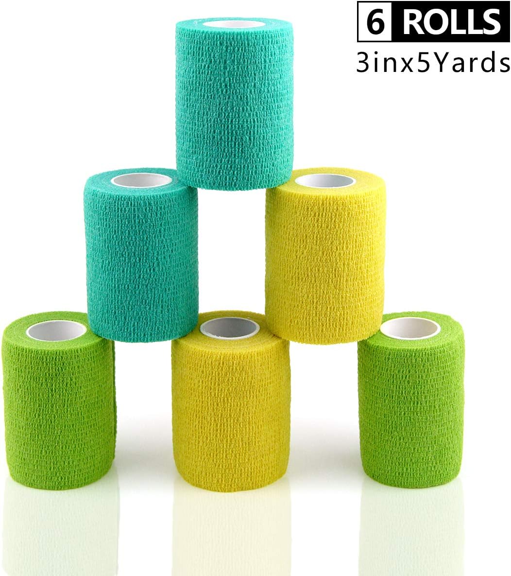 AUPCON Vet Wrap Self Adherent Wrap Cohesive Bandage Animal Bandage Self Adhesive Bandages for Horse, Pets & Ankle Sprains & Swelling 3…