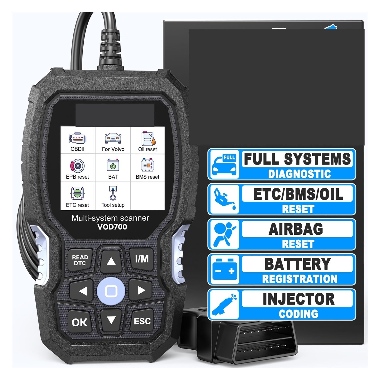 Amazon.co.jp: VOD700 OBD2 スキャナー ボルボ車用 コードリーダー