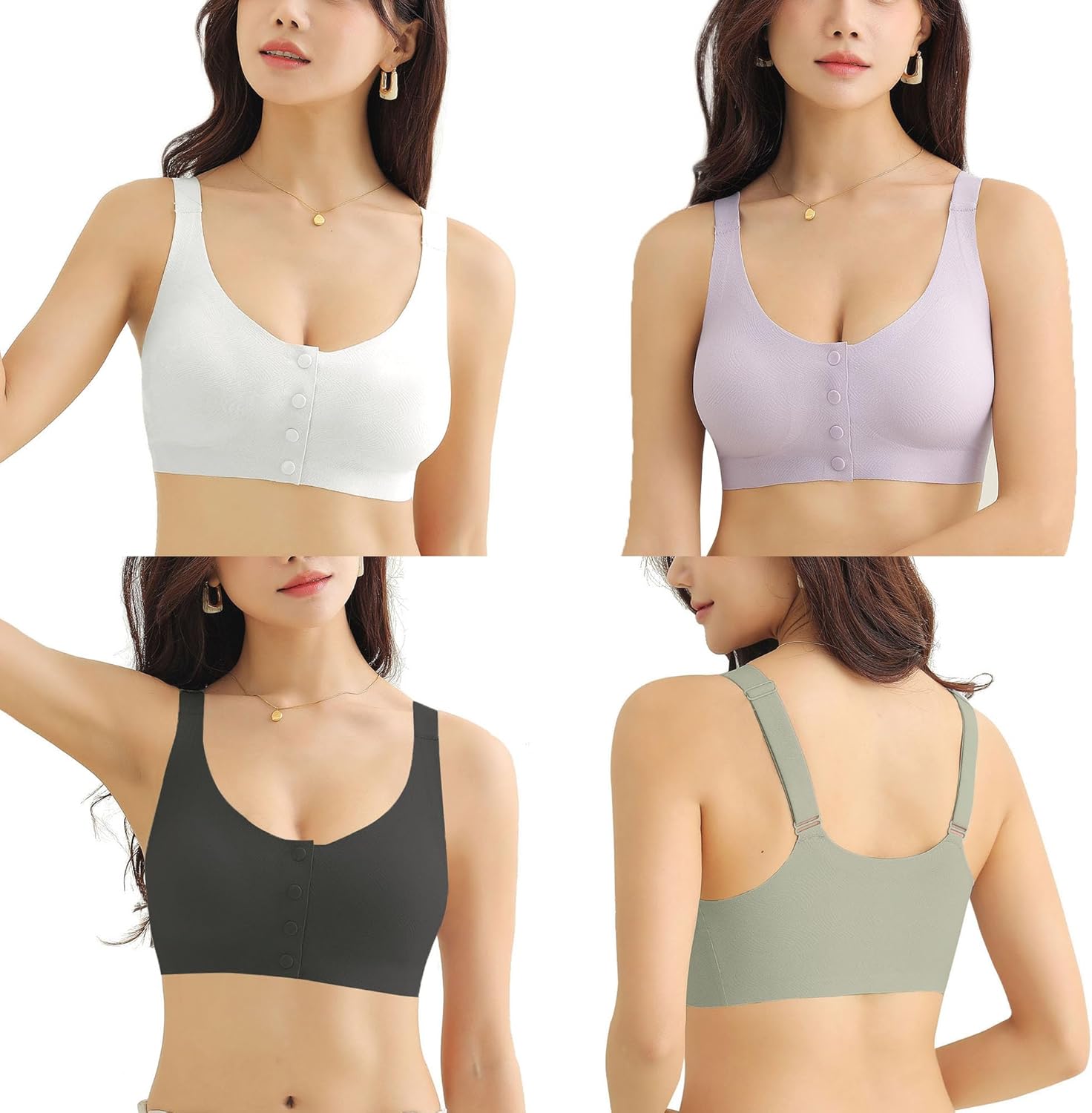 Sendyou SY63 Everyday Mastectomy Bra for Women Breast Prosthesis Summer Seamless Thin - Image 2