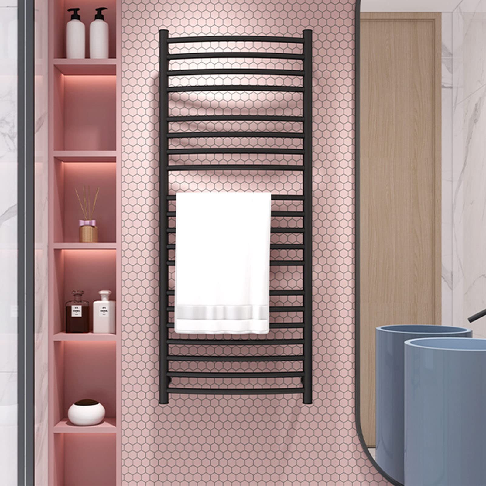 Radiador toallero de baño eléctrico montado en pared para toallas cálidas