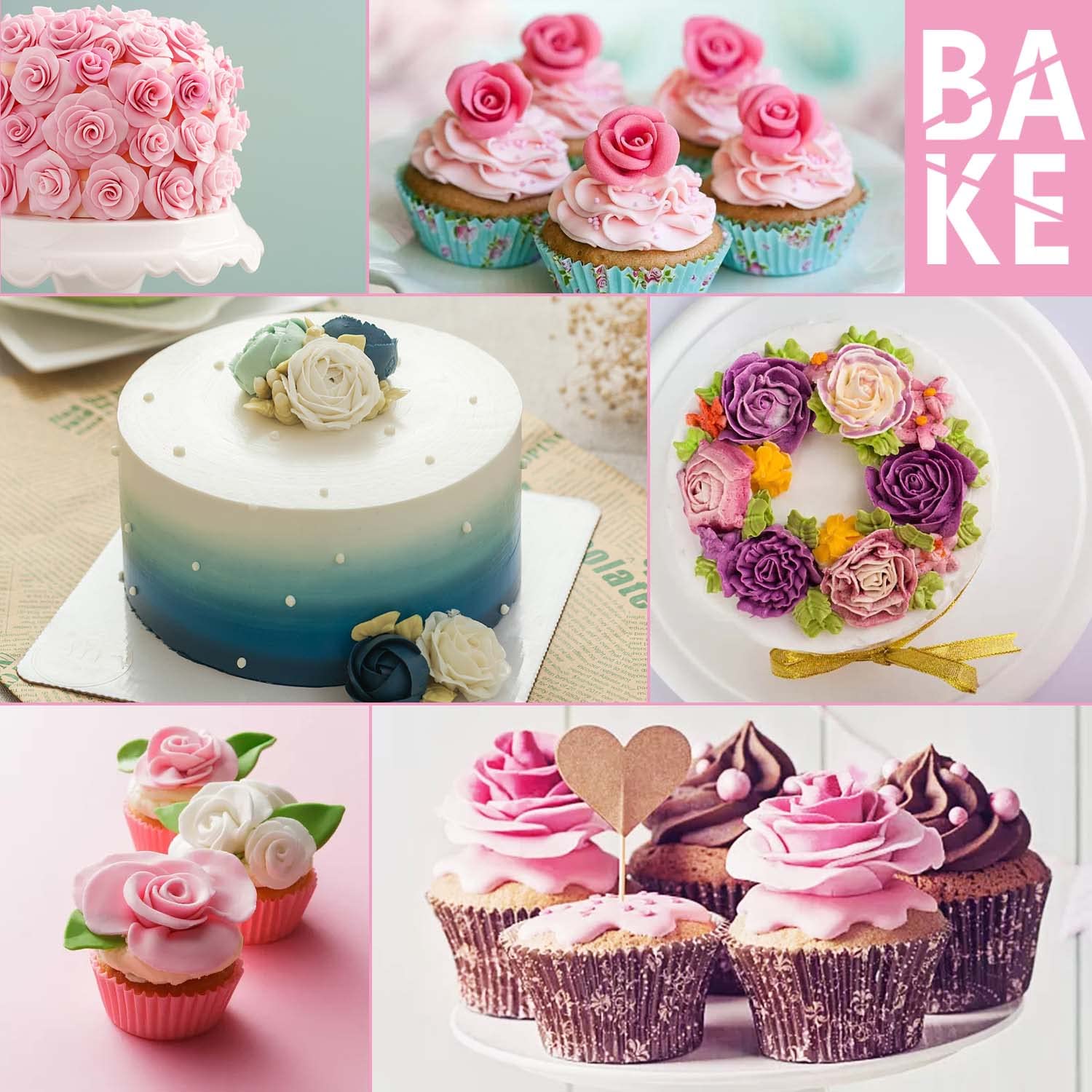 Stampini Per Rose Torta - Set 3 Misure, Tagliabiscotti Fiori, Per Fondente E Marzapane - Foto 8