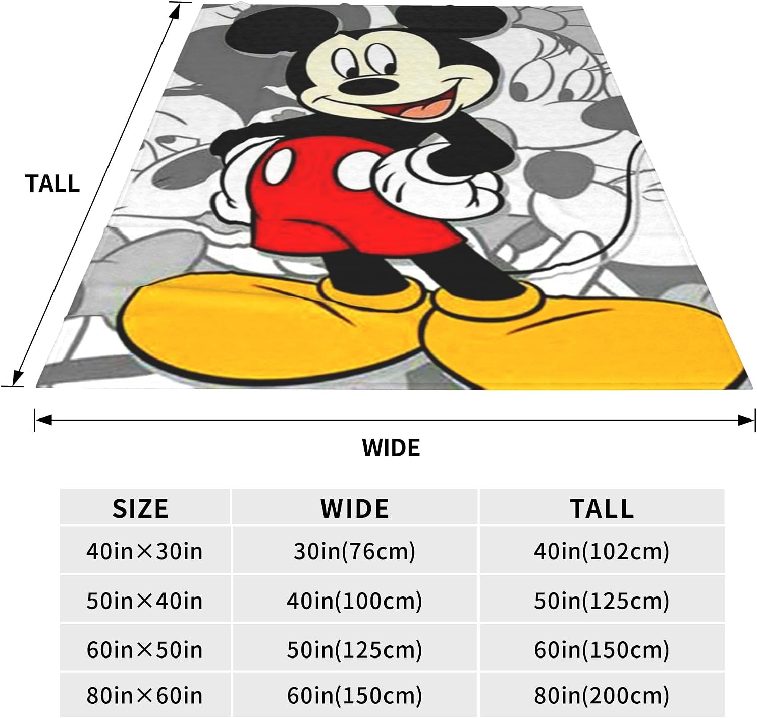 Cute Throw Blanket 60x50 Inches, Blanket Gift for Women and Men, Soft Fuzzy Flannel Blankets for Couch Sofa Travel