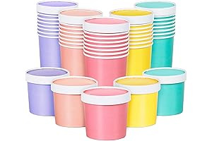 MATICAN Paper Ice Cream Cups with Lids
