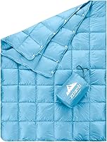 Vista 22 de zzlamb Manta de camping de plumón Puffy resistente al agua, manta de viaje de plumón portátil para exteriores, colcha ligera y cálida para sofá