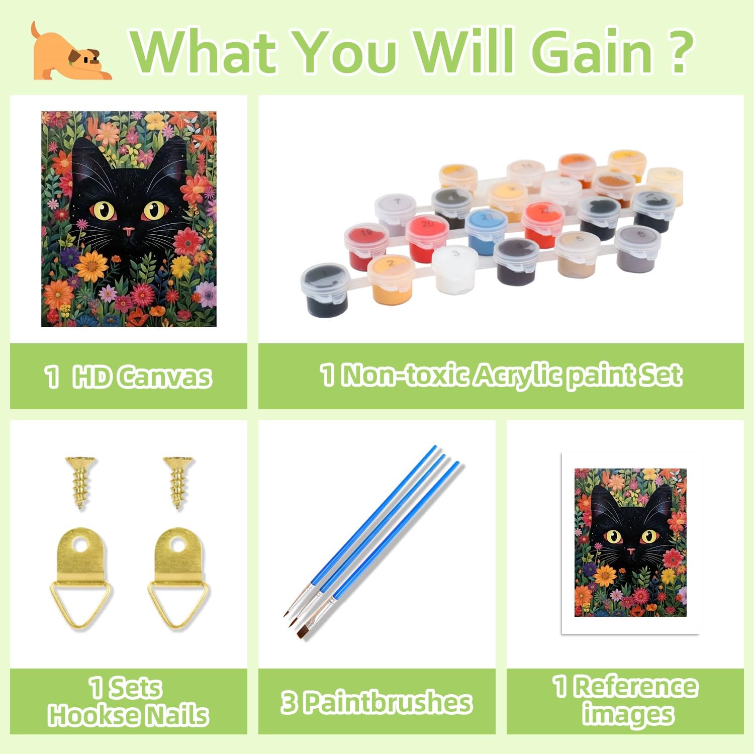 Kit de Peinture par Numéros pour Adultes, Chat - Kit de Peinture par Numéros pour Chat, Kits