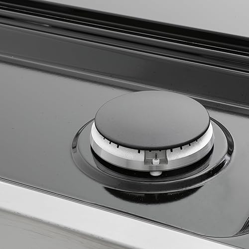 Miniatura 7 de Estufa de Gas con Superficie de Cocción de 4 Quemadores Independiente con Horno de Convección de Porcelana y Función de Asado, Rejillas Continuas