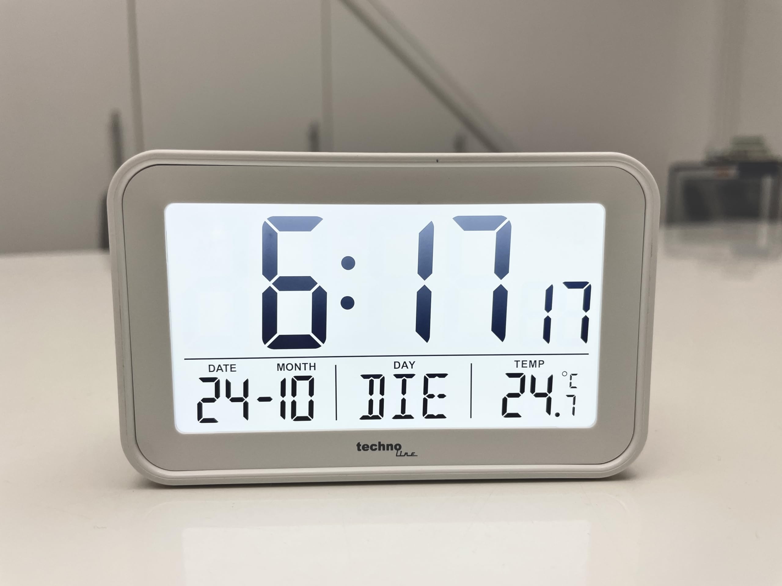 Réveil Numérique Avec Date Et Température - Fonction Snooze - Pour Maison/bureau
