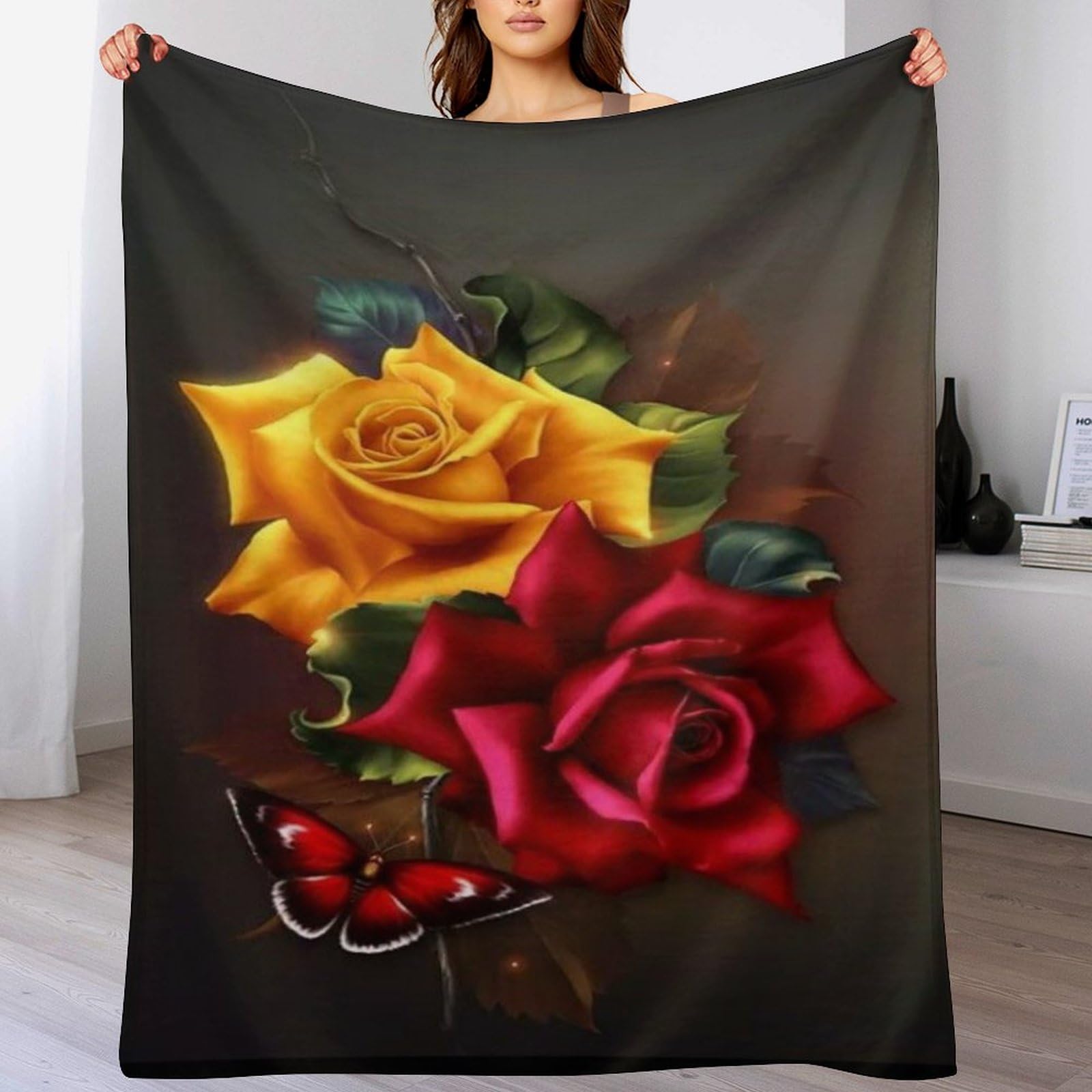 Couverture rose douce pour lit et canapé, plaid chaud machine