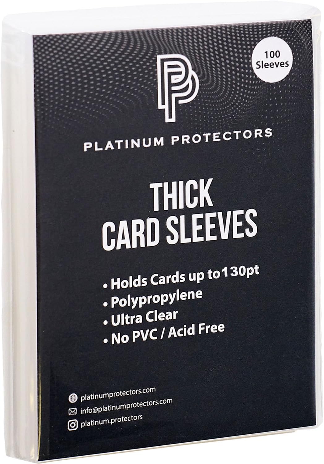 Platinum Protectors Thick Penny Sleeves for up to 130pt Thicker Cards Jersey and Patch Cards (1,000 Pack)