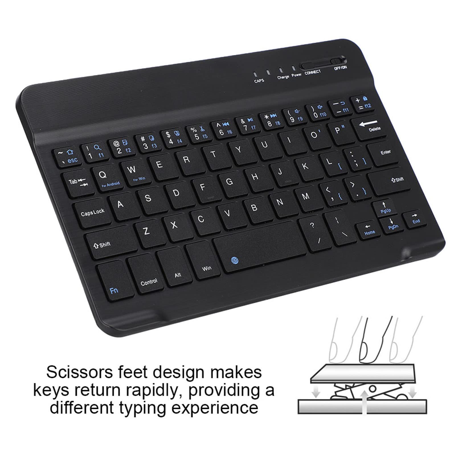 SOPPY Tastiera e Mouse Bluetooth Portatili, Mini Tastiera Ricaricabile Wireless per iPad/Samsung Tab/Lenovo Tab/iOS/Android/Windows, Layout Italiano (Rosa
