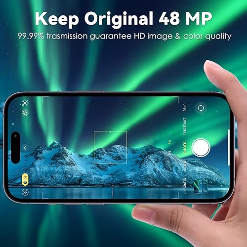 Miniatura 4 de CloudValley Protector de lente de cámara con purpurina para iPhone 14 ProiPhone 14 Pro Max, vidrio templado 9H diseño todo en 1, compatible con
