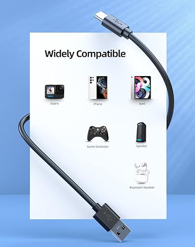 Miniatura 5 de Cable de carga USB tipo C de 10 pies apto para controlador PS5, controlador Xbox Series XXbox Series S, Playstation 5 DualSense Wireless Controller