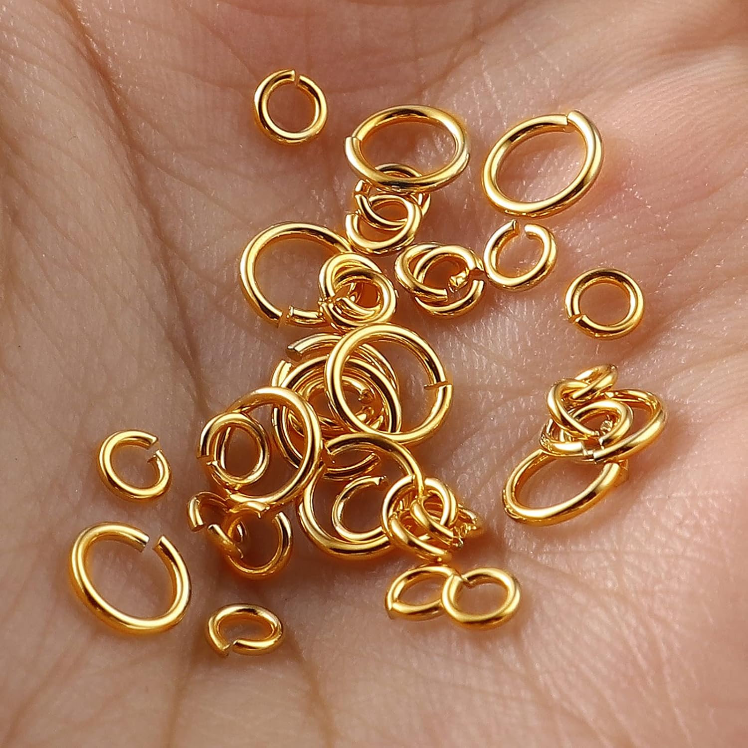 DoreenBeads 20Pcs Gold Filled Open Jump Rings-3mm Jump Rings for Necklace Bracelet Earrings Keychain Making DIY Craft Jewelry Findings