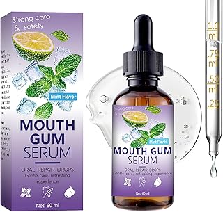 Gum Restore Drops - 60ML Gum Repair for Receding Gums Treatment, Gum Regrowth Treatment Drops for Dry Mouth, Stain Removal & Bad Breath Treatment for Adults, Instant Fresh Breath