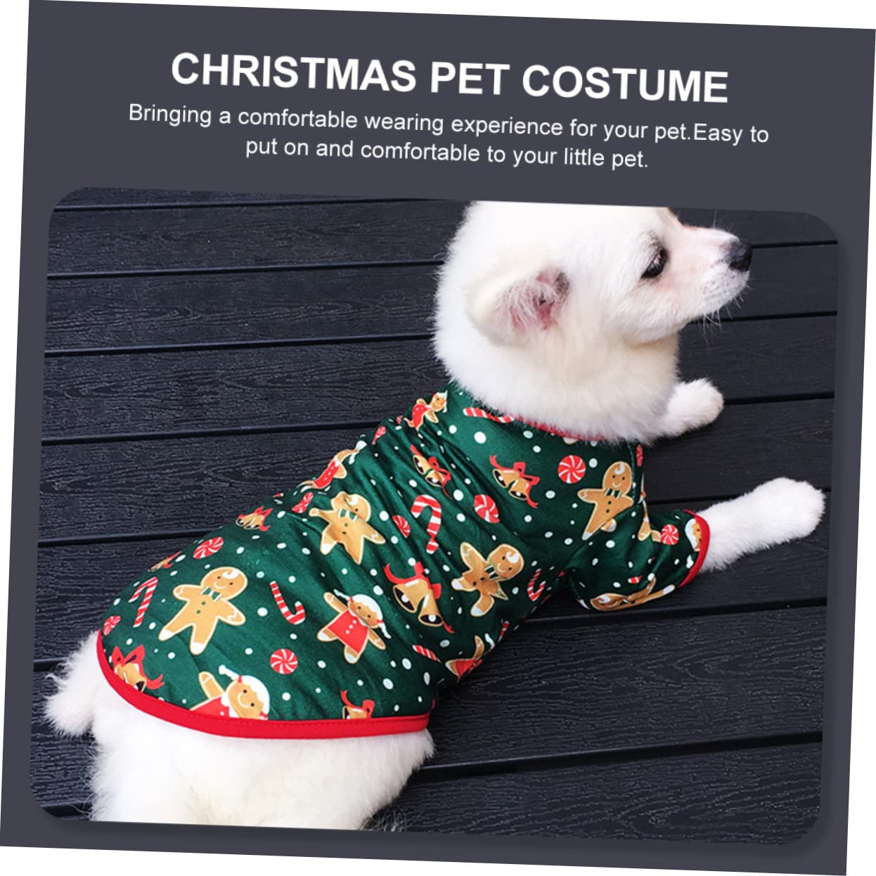 HMJGDHX 2 Pezzi Costume Natalizio per Animali Domestici Vestiti in Cotone vestibilità Comoda Facile da Mettere per Cani di Piccola Taglia per Vestire Il Tuo Animale Domestico in Vacanza