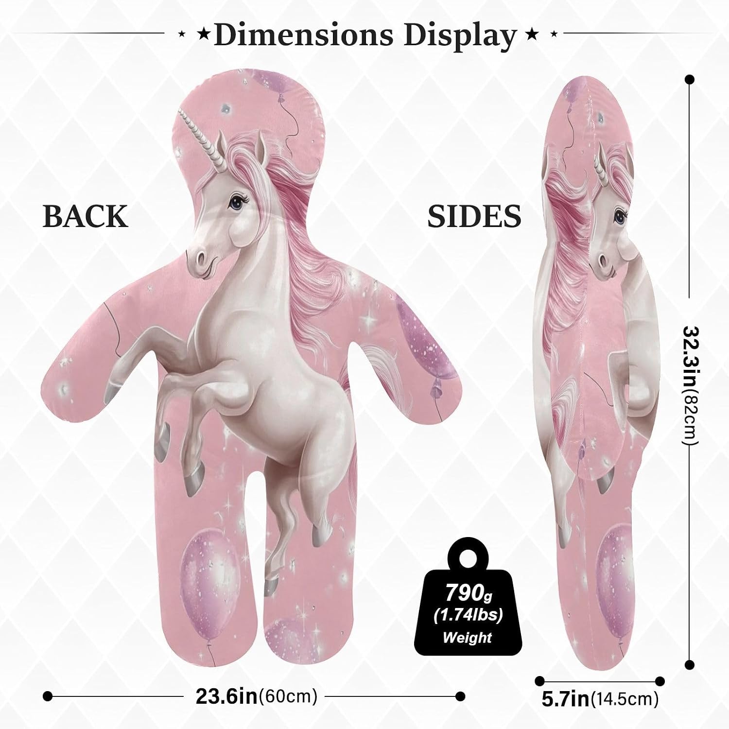 Horse and Balloon Human-Shaped Pillow Soft Body Pillows Washable Velvet Pillows for Anxiety Relief Sleeping Cuddling & Support