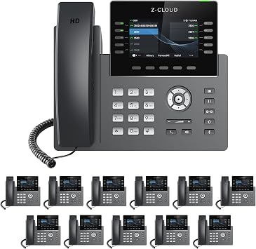Z-Cloud 500 Phone System by Mission Machines Auto Attendant, Voicemail, Voicemail to Email, Mobile Apps, Work from Anywhere & Includes Free Mission Machines Z-Cloud Service 12 Phone Bundle