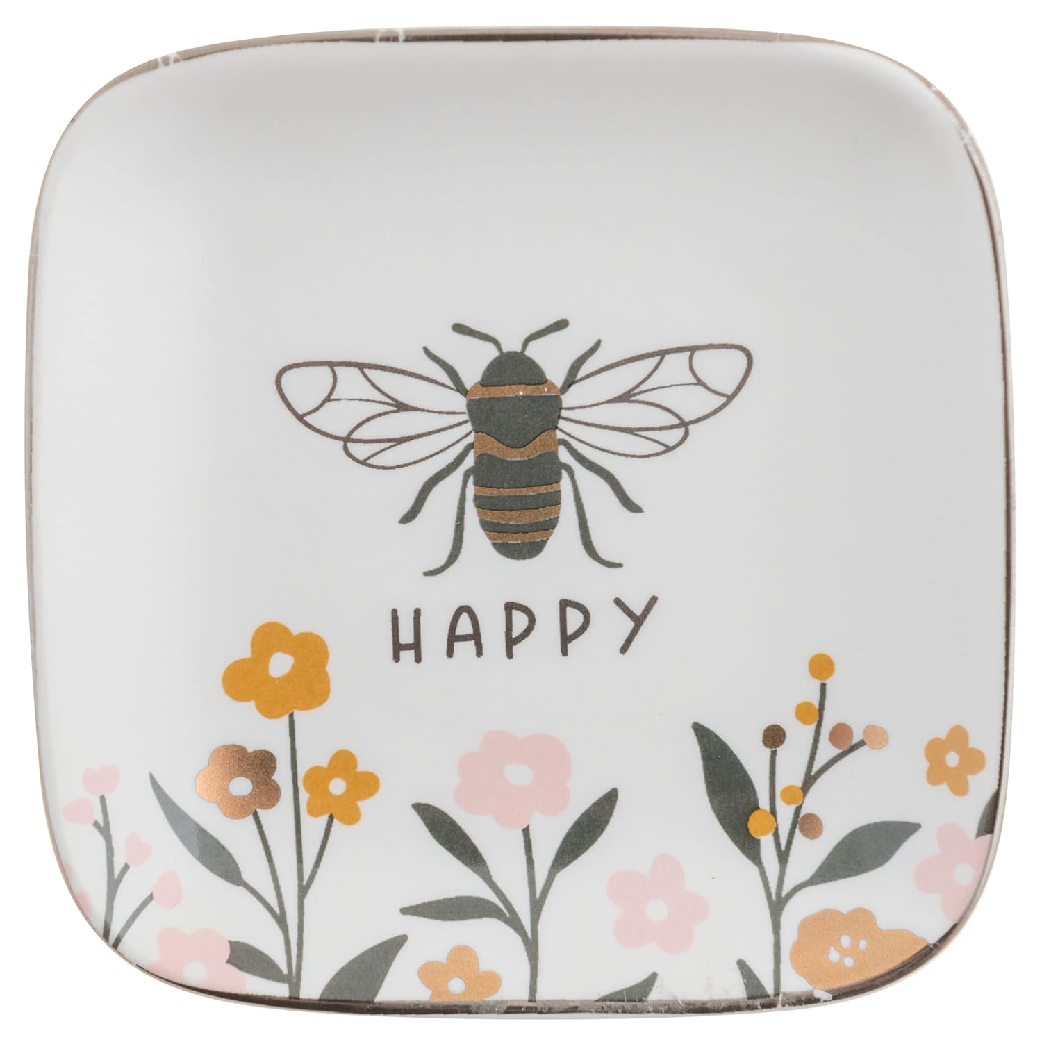 Karma, Flora Square Trinket Tray Small BEE