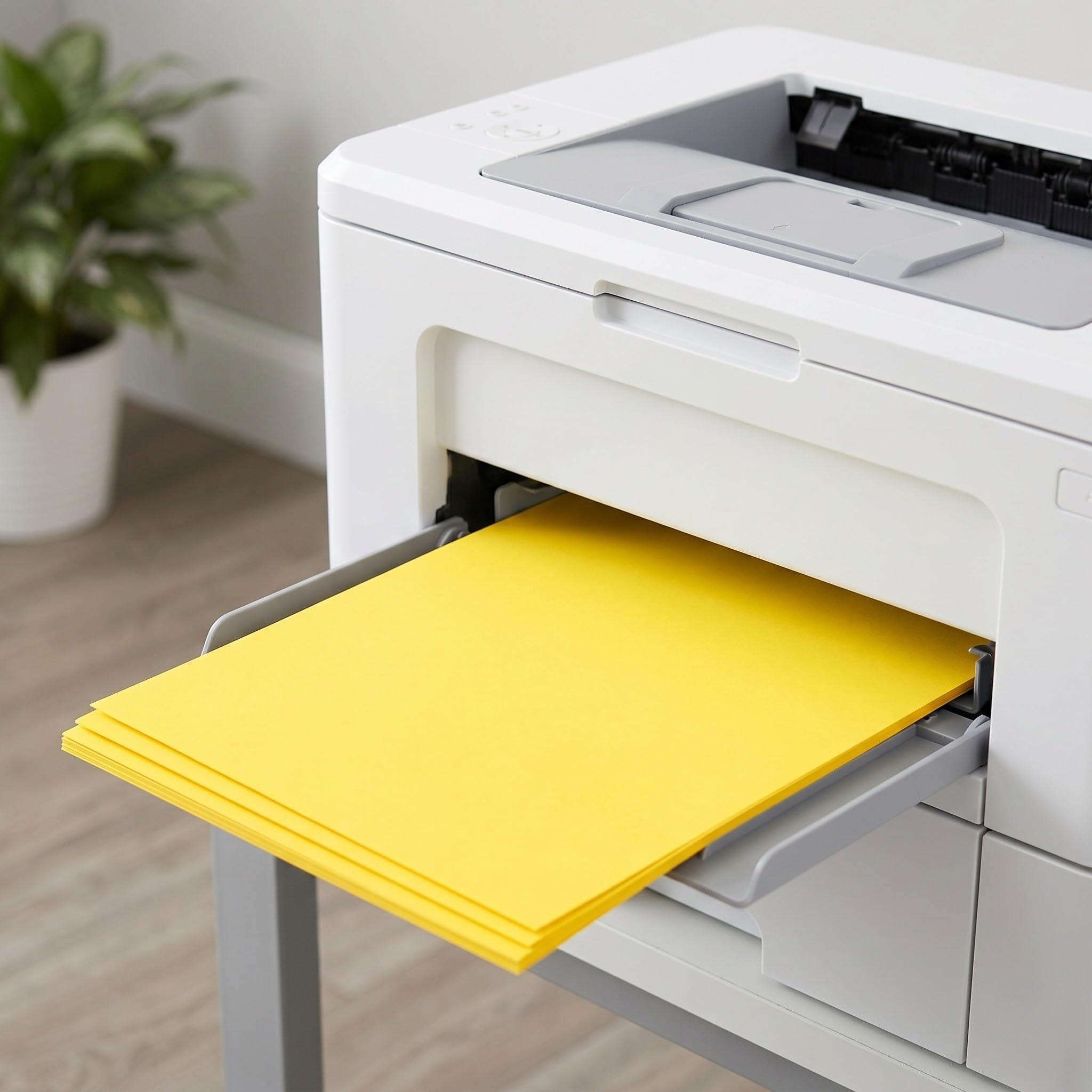 DIYEAH 150 Unidades Papel de Cartón Amarillo Doble Cara Resistente al Desgarro Compatible con Varios Bolígrafos para Manualidades Escolares y Hogar