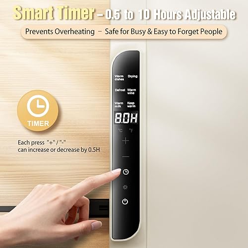 Miniatura 4 de Tapete de calentamiento para alimentos - Calentador de alimentos con 14 temperaturas - Bandeja de calentamiento eléctrica de silicona con 6 modos -