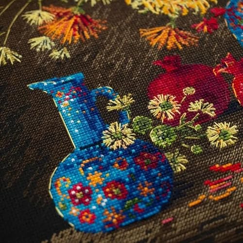 Miniatura 5 de RIOLIS Kit de punto de cruz contado 2068 Bodegón con crisantemos