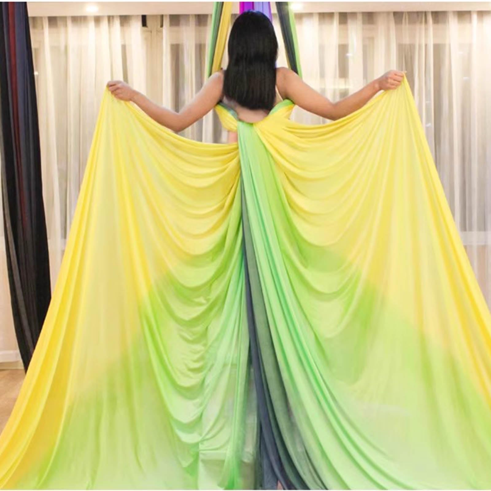 Tissu De Yoga AéRien, éQuipement AéRien en Soie De Qualité SupéRieure à Faire Soi-MêMe, Tissu éLastique pour Hamac De Yoga, Tissu Vertical pour BalançOire à éLingue